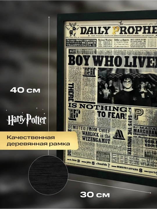Harry Potter interyer kartinasi, ramkali poster, xona bezagi, fanatga sovg‘a