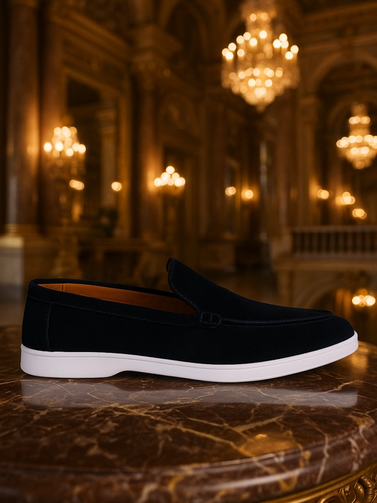 Мужская обувь Loro piana, Замшевые мокасины  Classic большого  размер, высокое качество - 