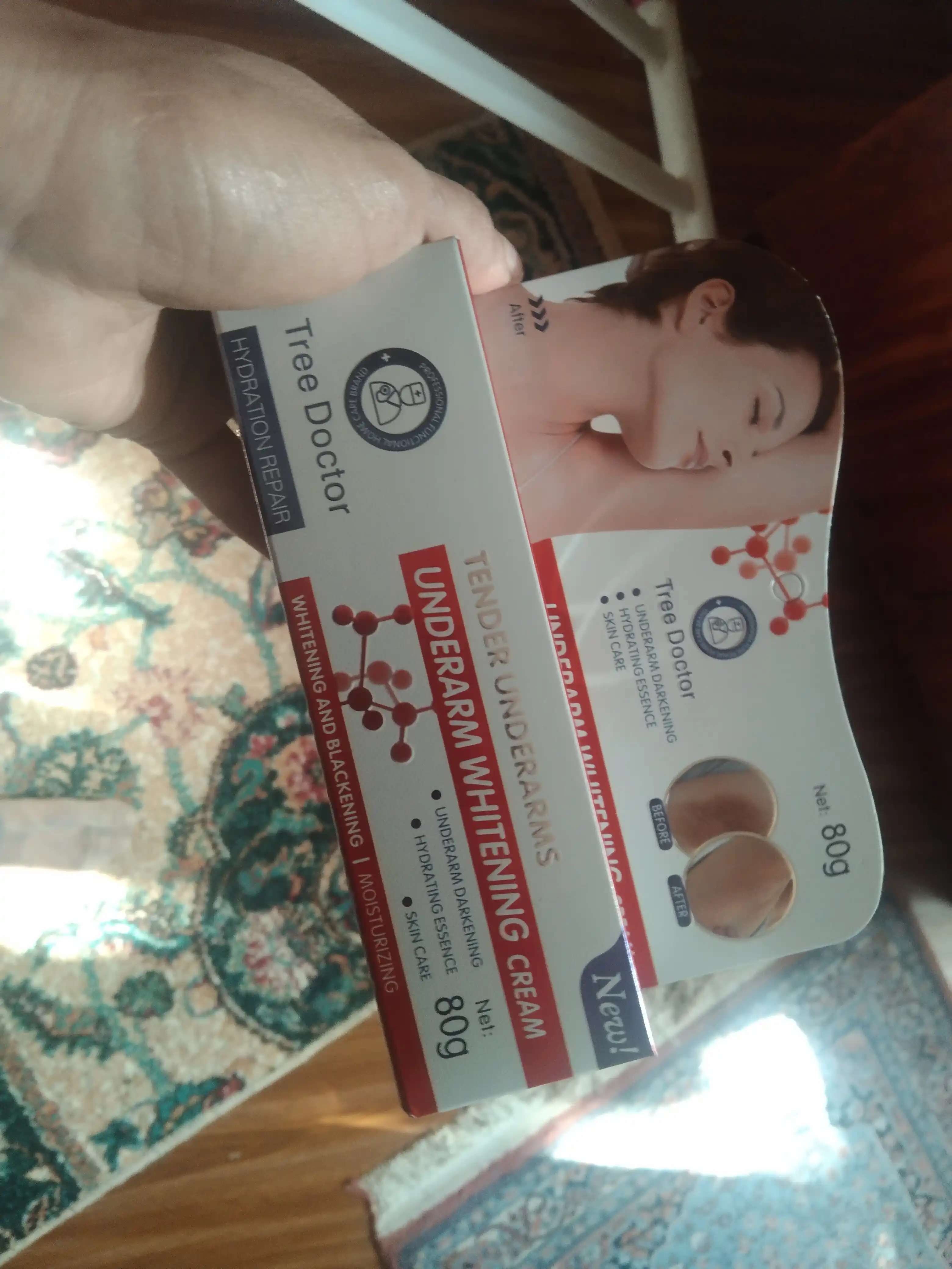 Qo'ltiq osti va nozik joylar uchun oqartiruvchi krem, Tree Doctor, 80 g