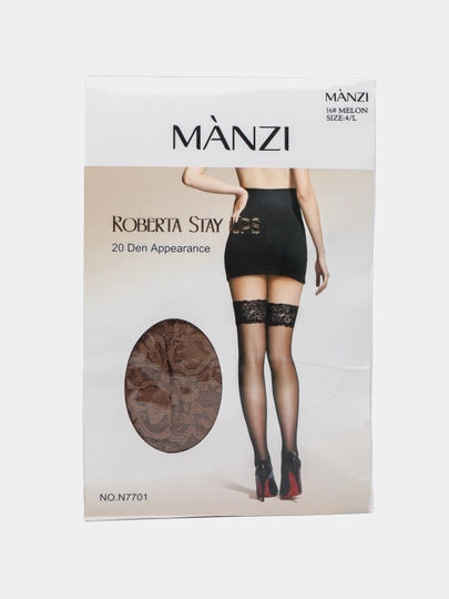 MANZI kapron paypoqlari, krujeva rezinkali va silikonli - 