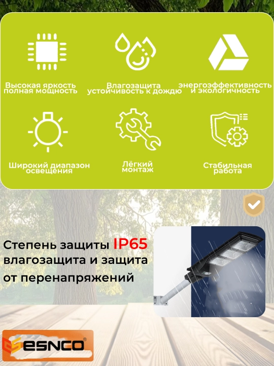 Quyosh proyektorli chiroq, bog 'va tashqi makon uchun, masofadan boshqarish va harakat sensori IP65