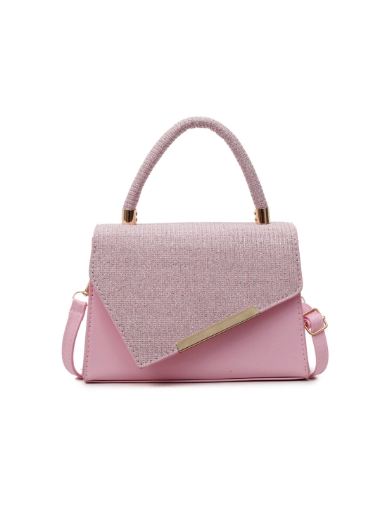 Ayollar va qizlar uchun zamonaviy yelka sumkasi, eko charm, 5 rang, o'lchami 17x21 sm