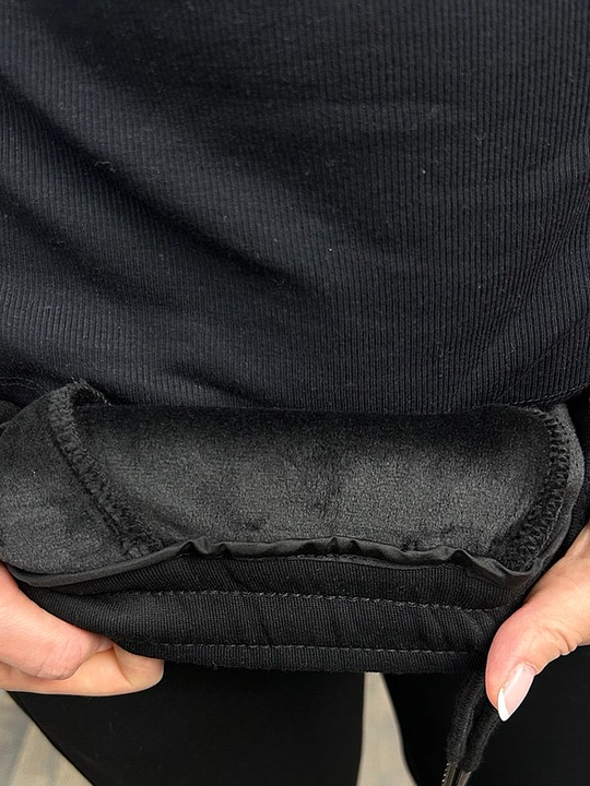 Ayollar uchun issiq jogger yoki triko shimlar, flisli, baland bel, kichik o‘lchamda