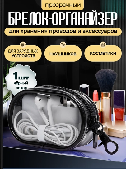 Shaffof g‘ilof-organayzer, zaryadlovchi qurilmalar va smartfon aksessuarlari uchun - 