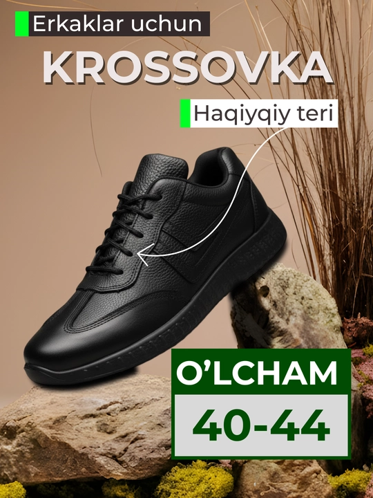 Harbiylar va kundalik ishlarga kiyish uchun terili poyabzal - 