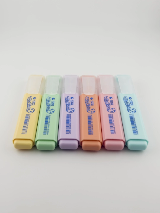 STA Highlighter pastel matn ajratuvchi markerlar to‘plami, 6 xil rang