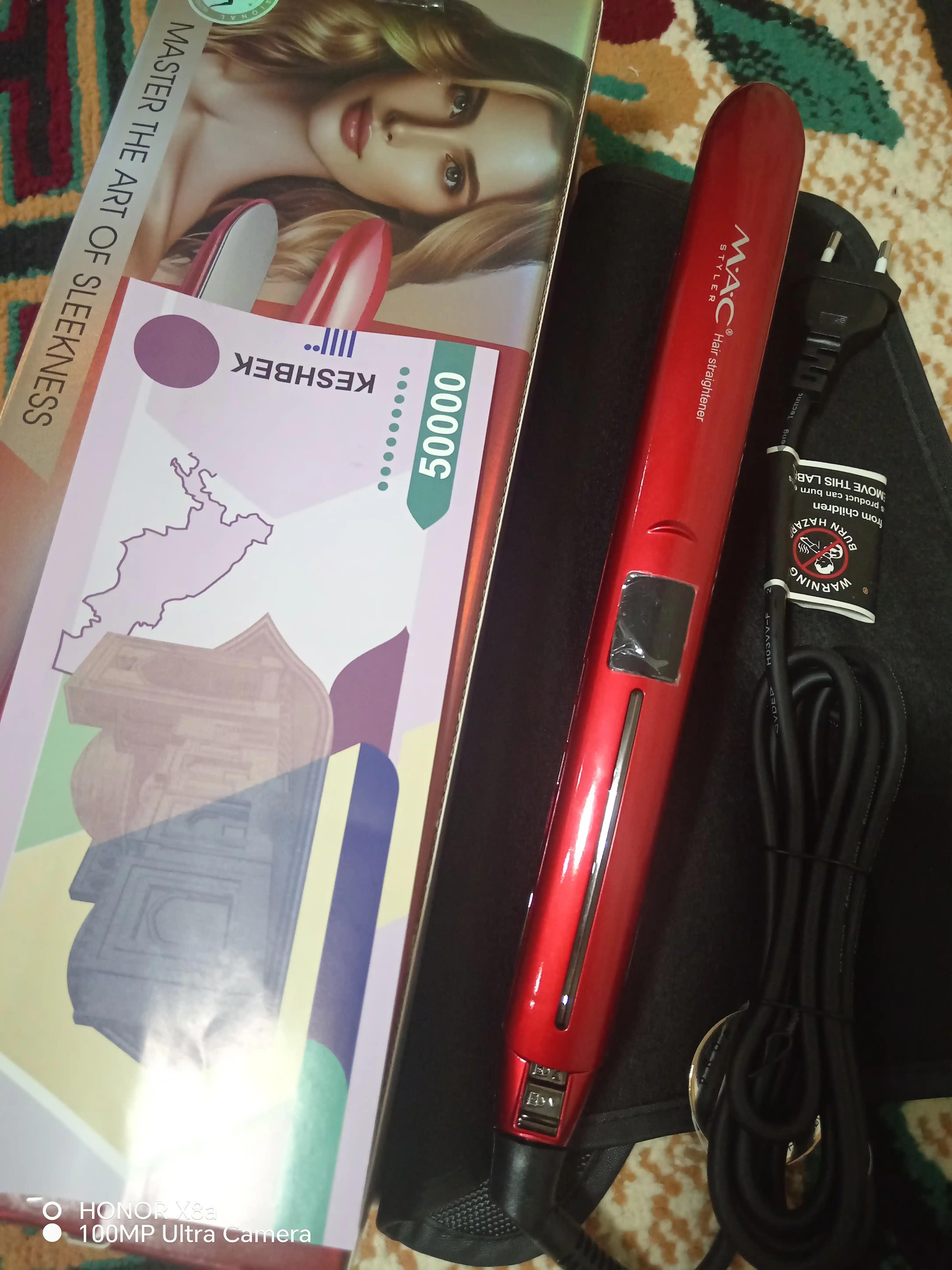 LED displeyli professional dazmol, MAC Styler MC-2018 soch to‘g‘rilagichi