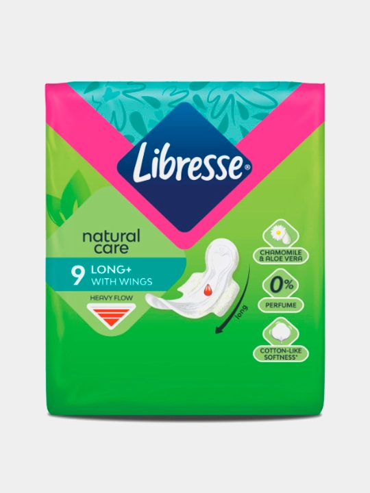 Prokladkalar Libresse Natural Care Ultra Super 9 dona, 5 tomchi - 