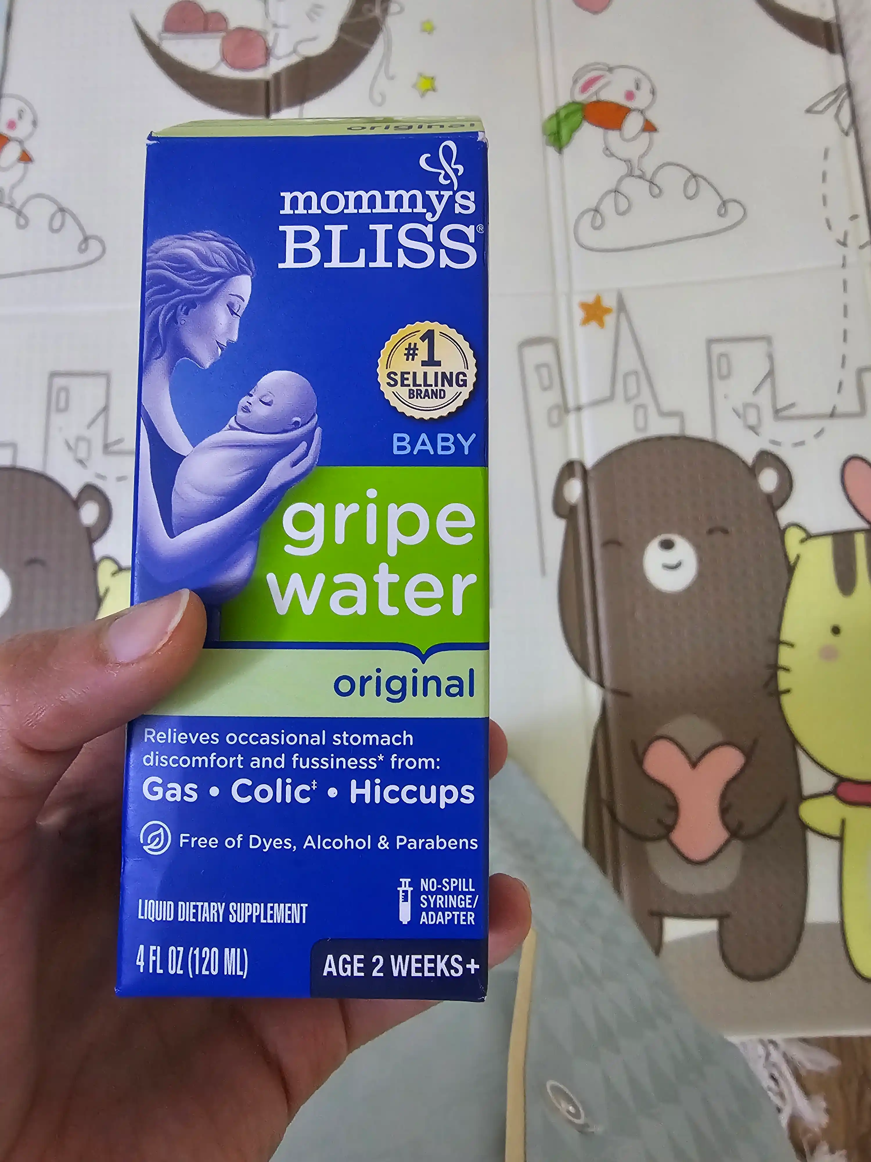 Mommy’s Bliss Gripe Water suyuq parhez qo‘shimchasi, 120 ml (4 oz), chaqaloqlar uchun