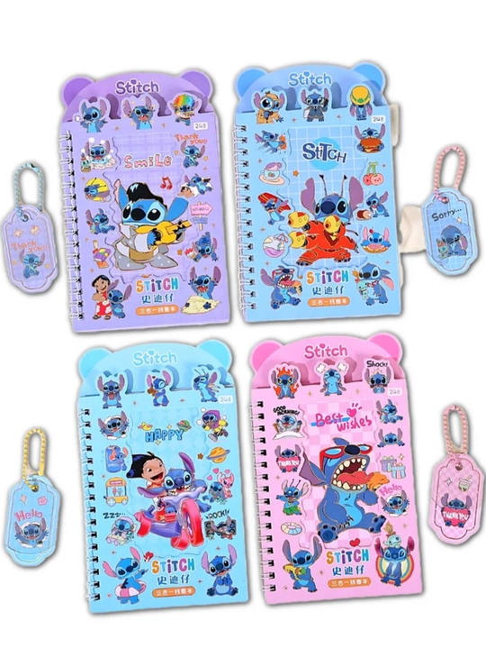 Stitch stikerlari bilan stiker daftarchasi