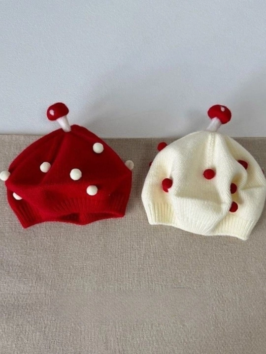 Kuzgi va bahorgi to‘qilgan, trikotaj shapka, qizlar uchun beret