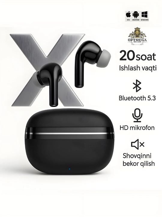 Pods Pro simsiz quloqchinlar, iPhone va Android uchun quloqliklar, OPTMEGA