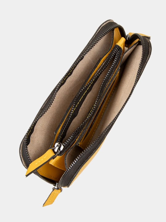 Zipper, portmone, molniyali hamyon, tabiiy charm, 21×10 sm