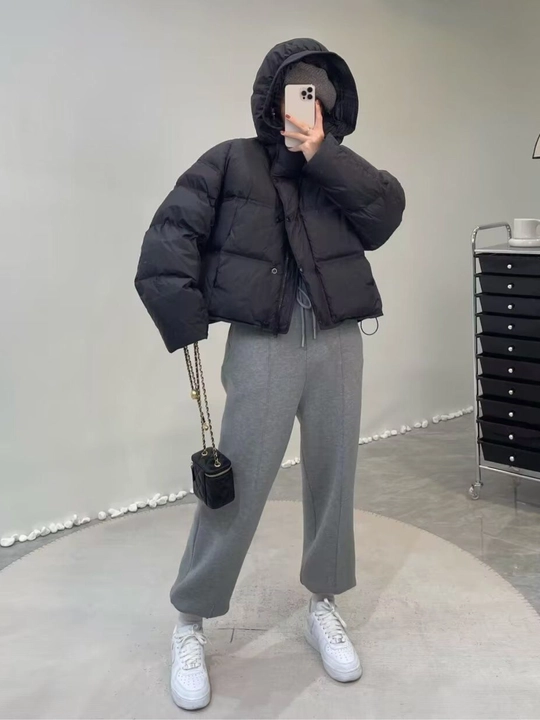 Qishki, kalta issiq kurtka, ayollar momig‘i, qish uchun - EllyFashion