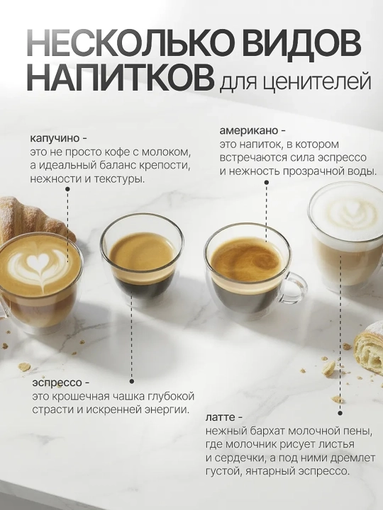 Кофемашина Calipso с капучинатором 20 бар, эспрессо и капучино, 1,8 л 