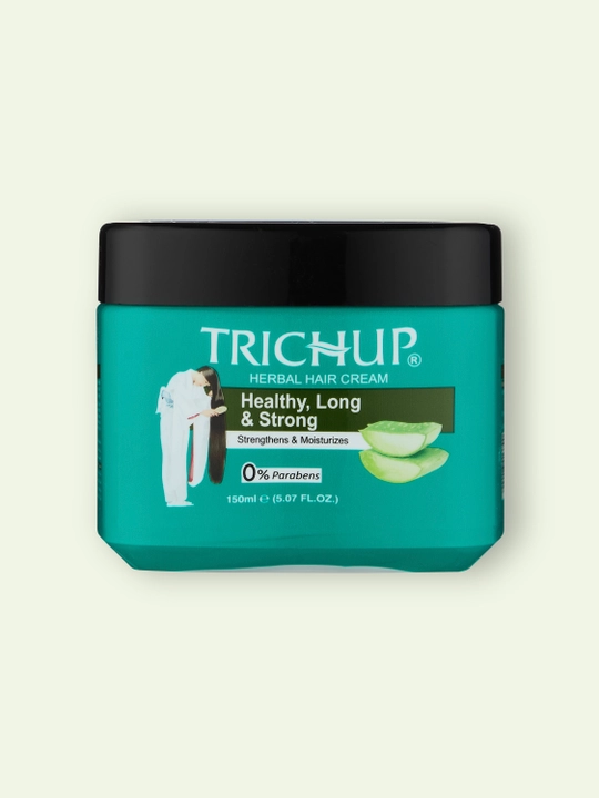 Trichup Herbal Hair Cream Healthy Long Strong 150 ml soch kremi, o‘sish va kuch uchun