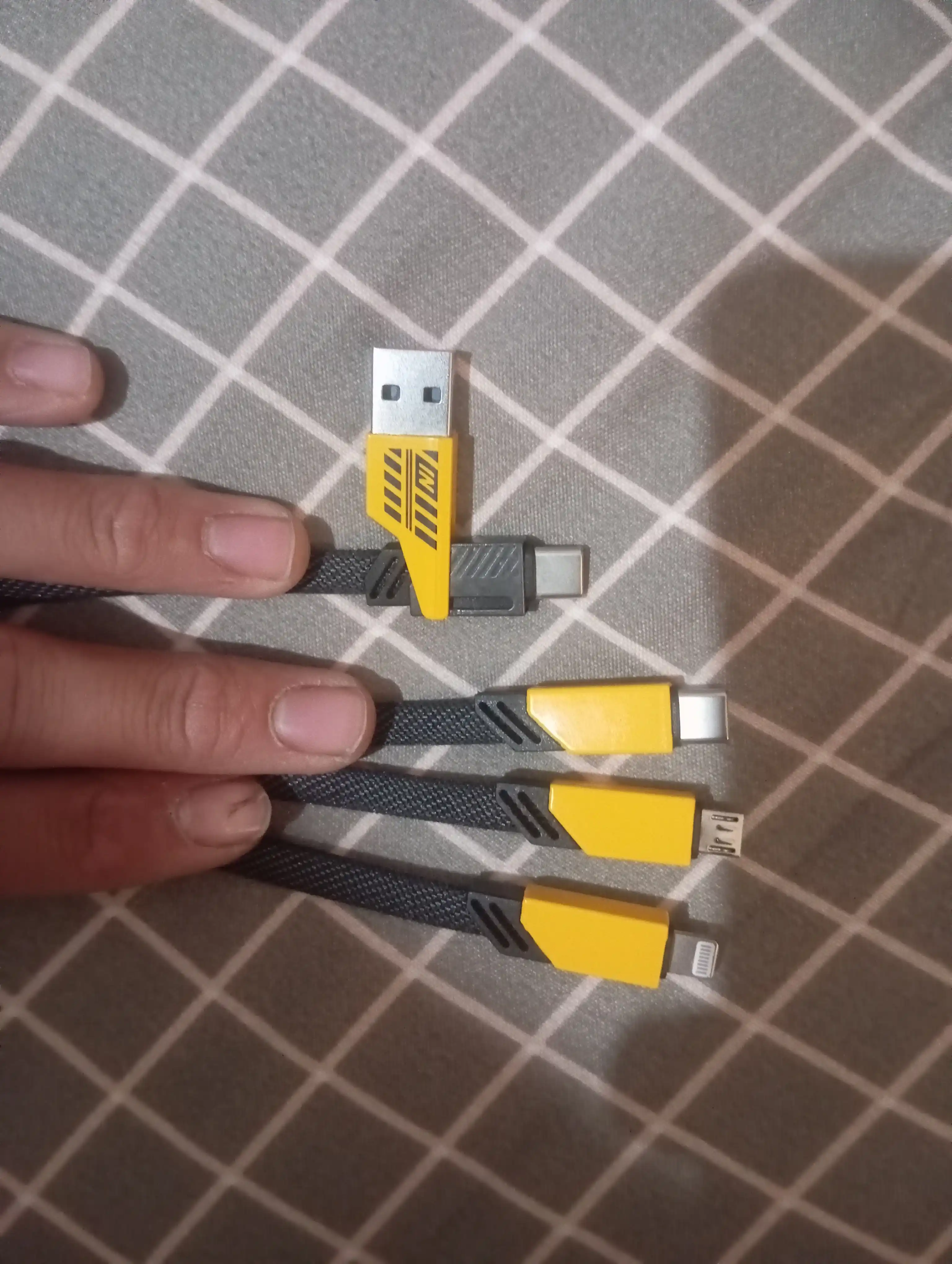 Кабель для зарядки 3 в 1, iPhone, Samsung, Redmi, Type-C, Lightning