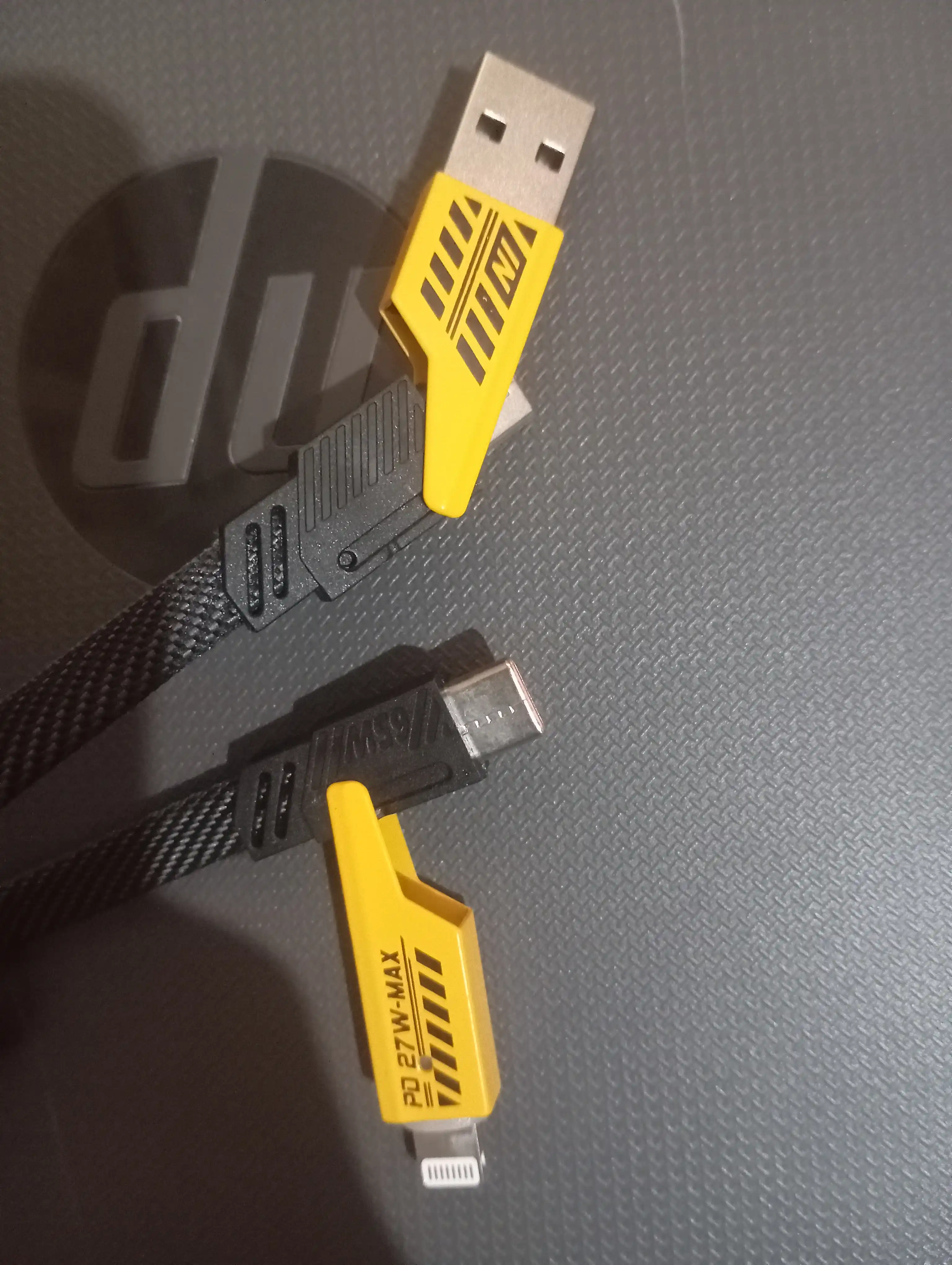 Трансформаторный USB-кабель, 4 шага 1 день, Turbo, Type-C/Lightining - USB-A/Type C