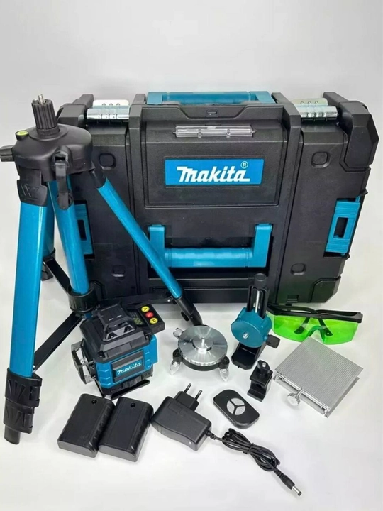 Лазерный уровень Makita 16 линий с треногой и комплектом аксессуаров - 