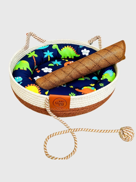 Лежанка для кошки с охлаждающим ковриком и мягкой подстилкой, подходит для всех сезонов - 