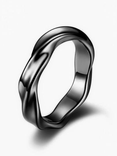 Кольцо Мобиус — мужское кольцо с эффектом бесконечного поворотам — DEARBRO-KOLMOB-ЧЕРН-21