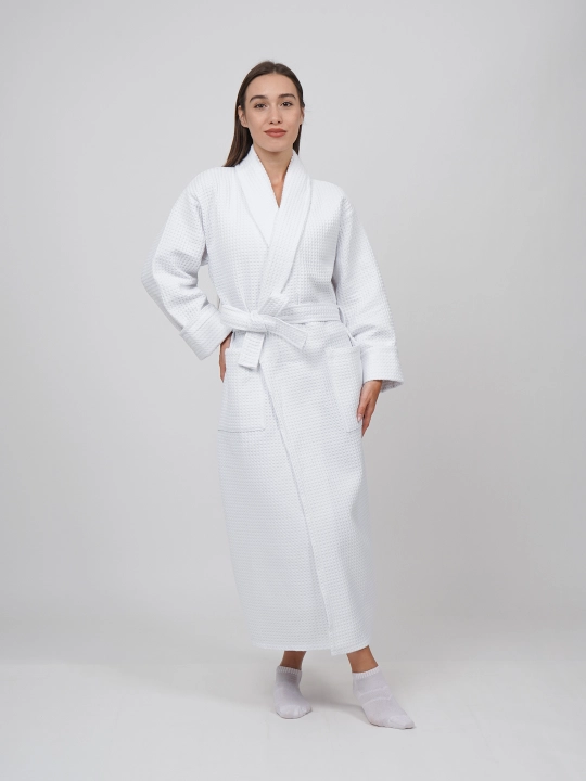 Hammom halat vafli - ayollar va erkaklar uchun, 100% paxta, L, XL, 2XL, 3XL - 