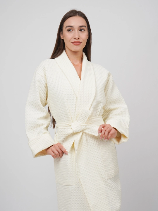 Вафли халат - для женщин и мужчин, 100% хлопок, L, XL, 2XL, 3XL