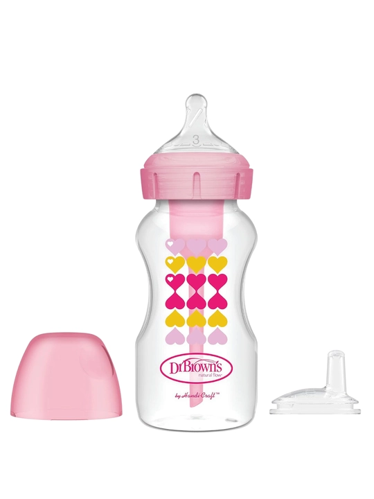 Dr. Brown’s tor og‘izli 250 ml butilka Starter Kit Option+ (Pushti / Ko‘k / Yashil) - 