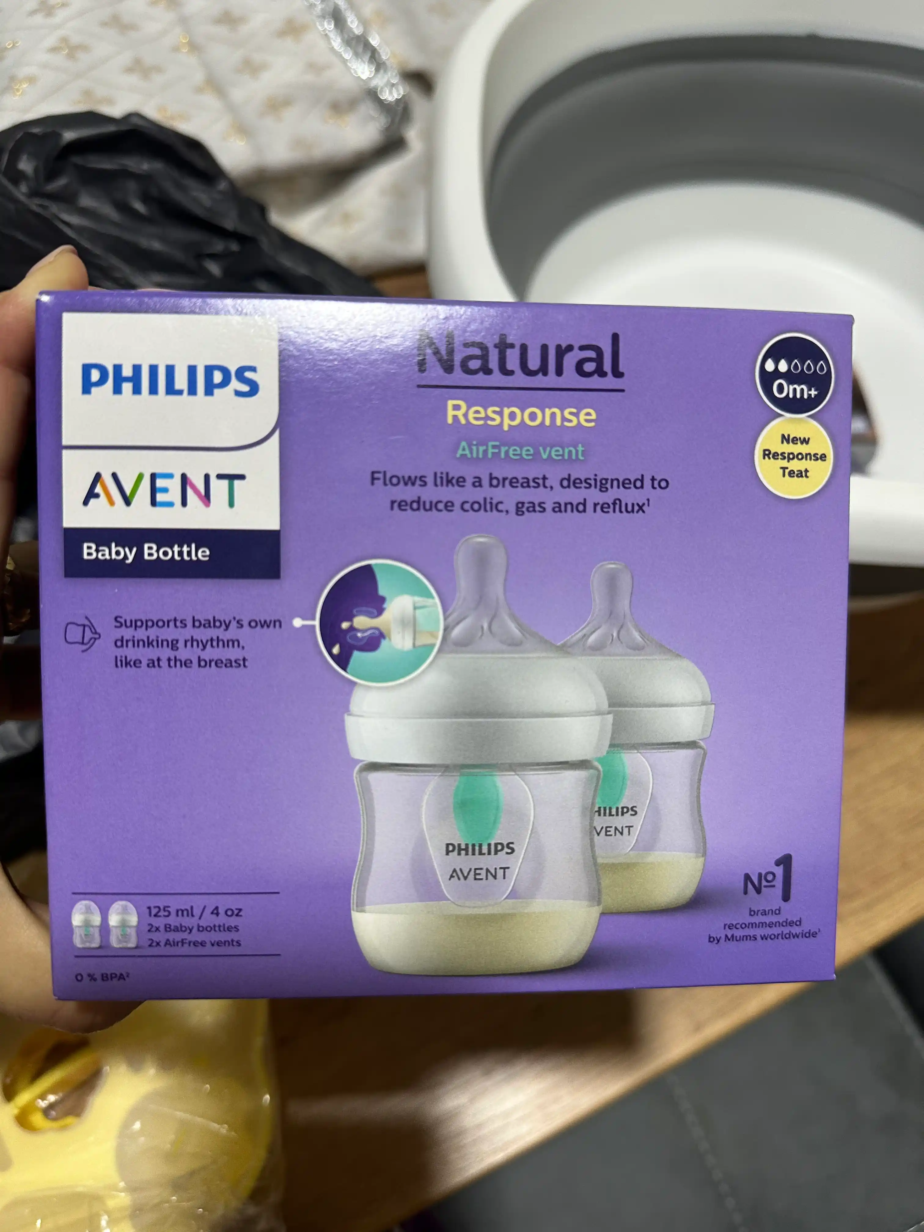 Philips Avent Response AirFree bolalar butilka 2 dona, 125 ml, 0 + oy, kolikaga qarshi