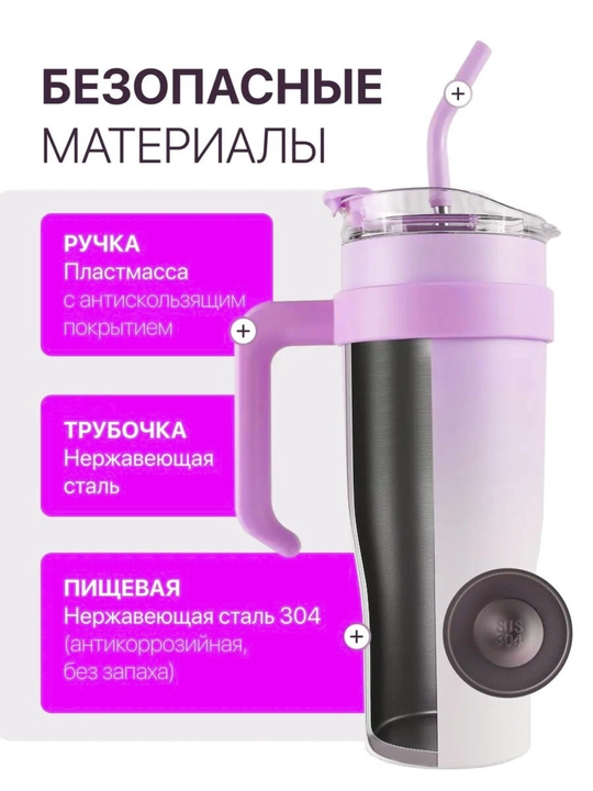 Термос для горячих и холодных напитков, держит тепло, из нержавеющей стали