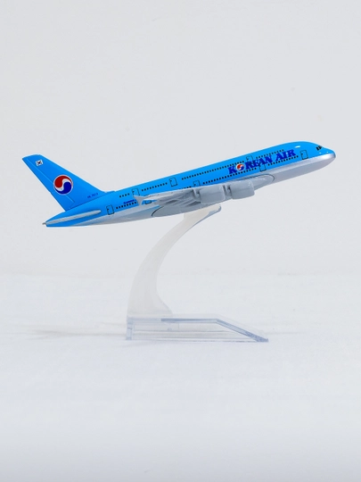 Модель самолёта Airbus A380, авиакомпания Korean Air, 14 см, Металл+пластик