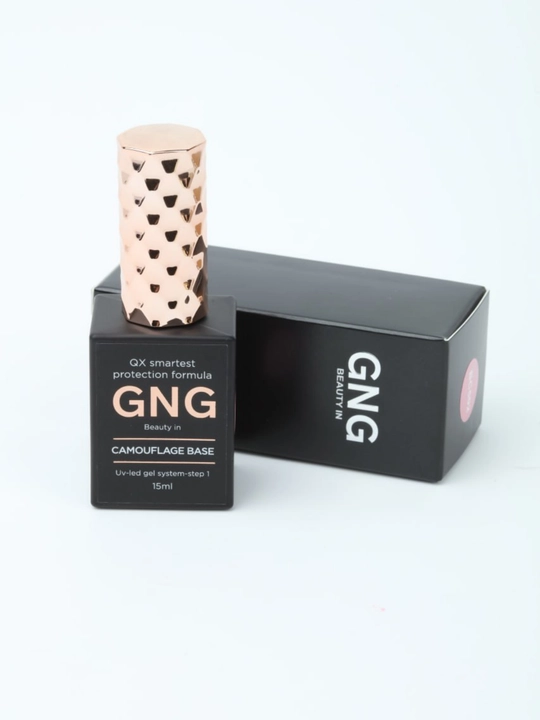 Manikyur va pedikyur uchun niqoblovchi tirnoqlar uchun rangli asos GNG, 15 ml