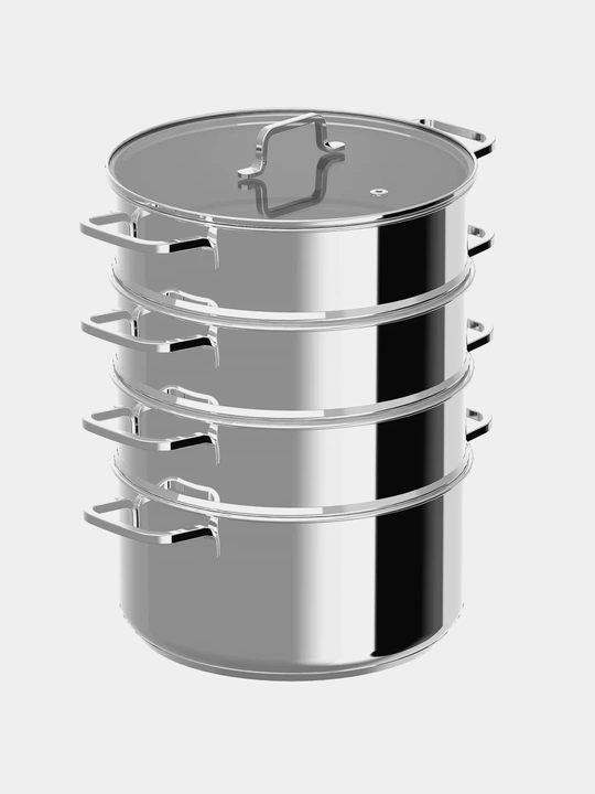 BergHOFF Helix DiNA Bugʻda Pishirgich 5 dasturli, zanglamaydigan poʻlat, metal