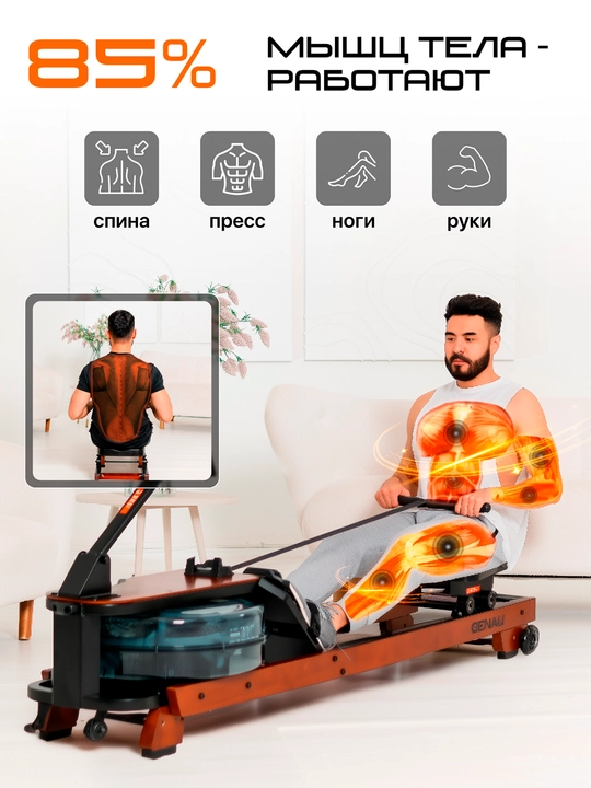 Гребной тренажер Genau RW900 *RW1-04A