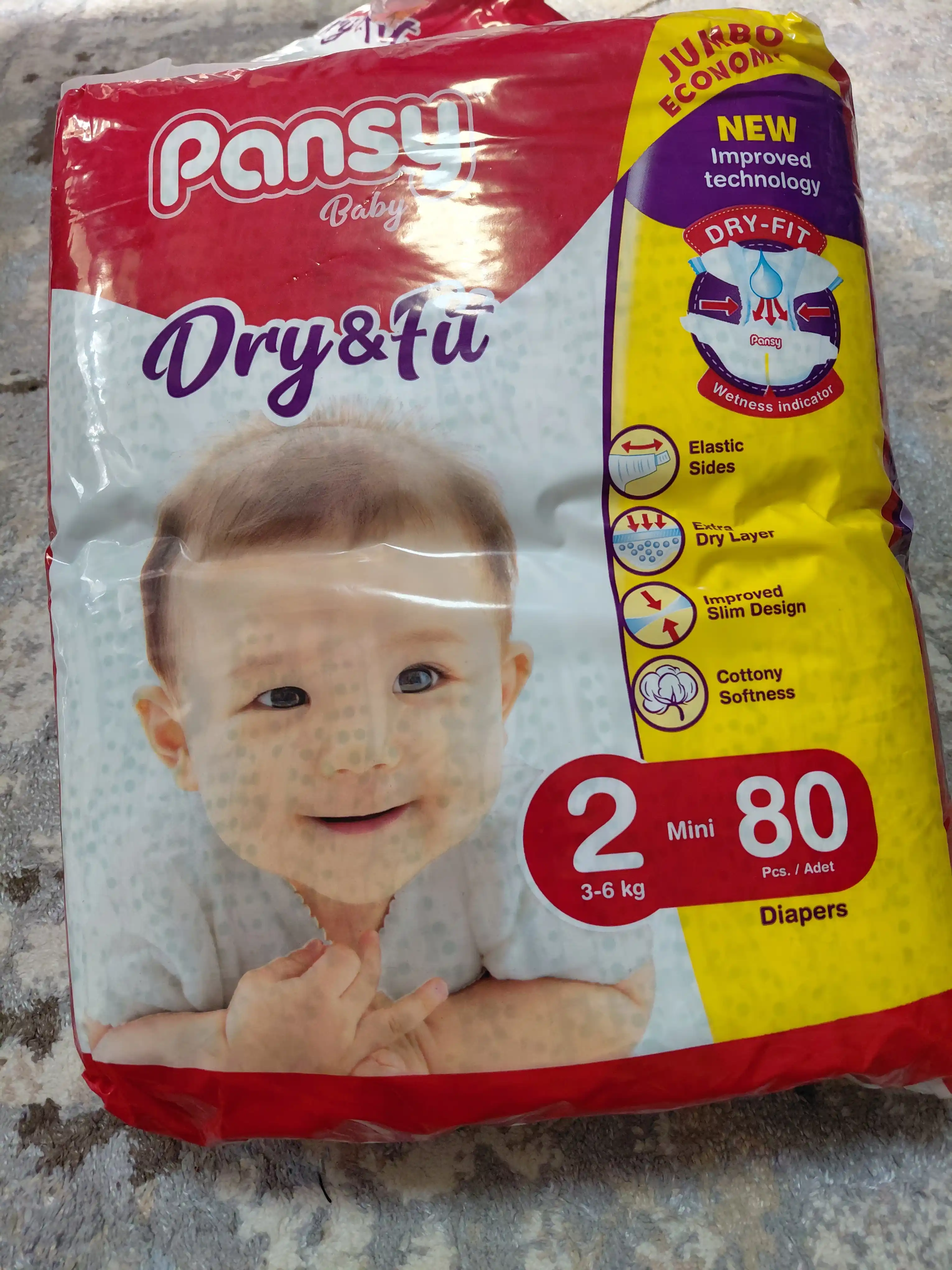 Подгузники Pansy Jumbo Mini 2, 80 шт