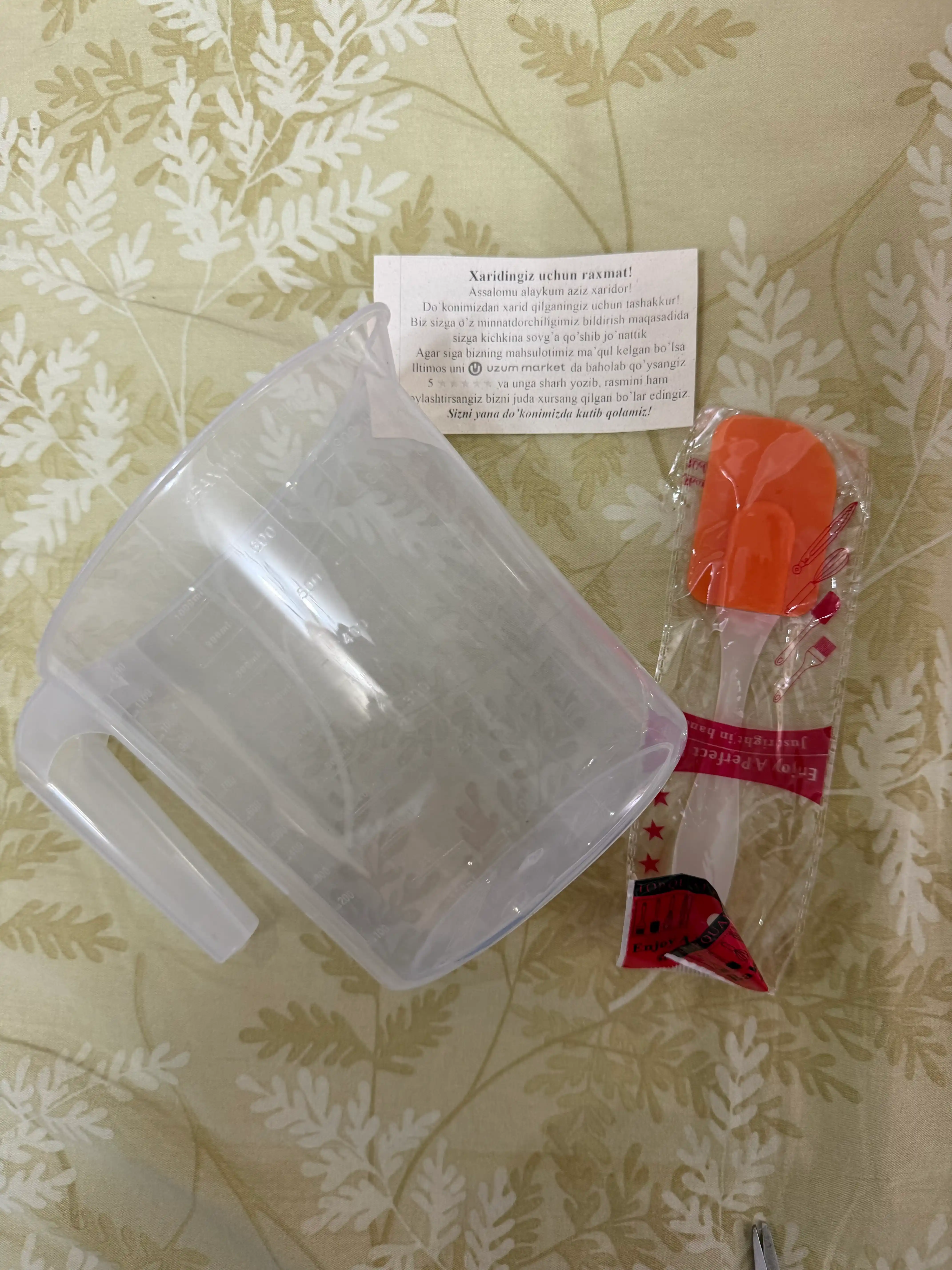 Plastmassa o‘lchov idishi, o‘lchov 0,10 litr - 0,25 litr - 0,5 litr - 1,0 litr - 1,8 litr