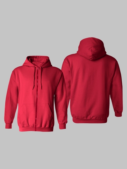 Зип-худи, оверсайз, унисекс — EXLSHOP-ЗИПХУДИ-КРАСН-L
