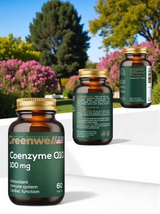 Greenwell Coenzyme Q10 100 мг, БАД для увеличение энергии и выносливости, 60 таб