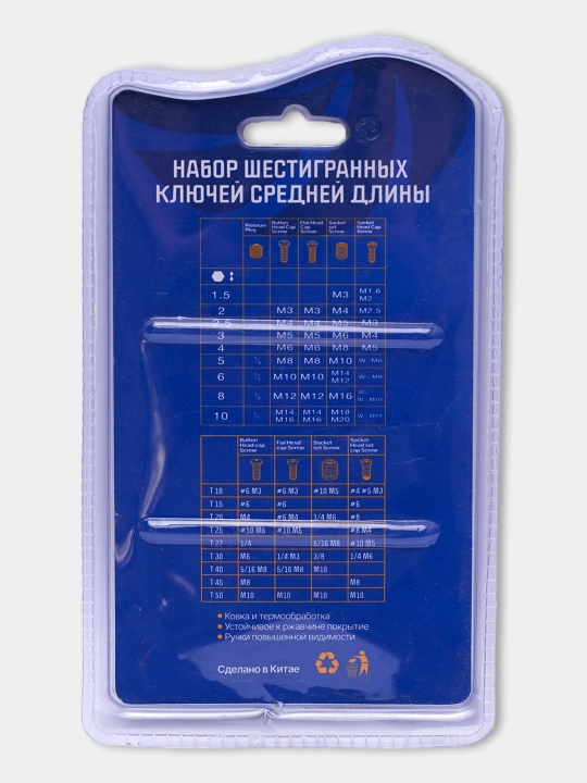 Набор шестигранных ключей ELTN