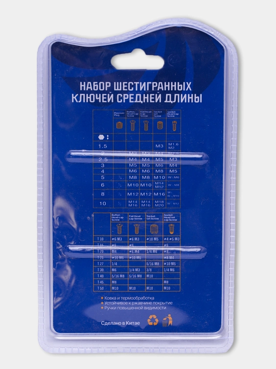 Набор шестигранных ключей ELTN
