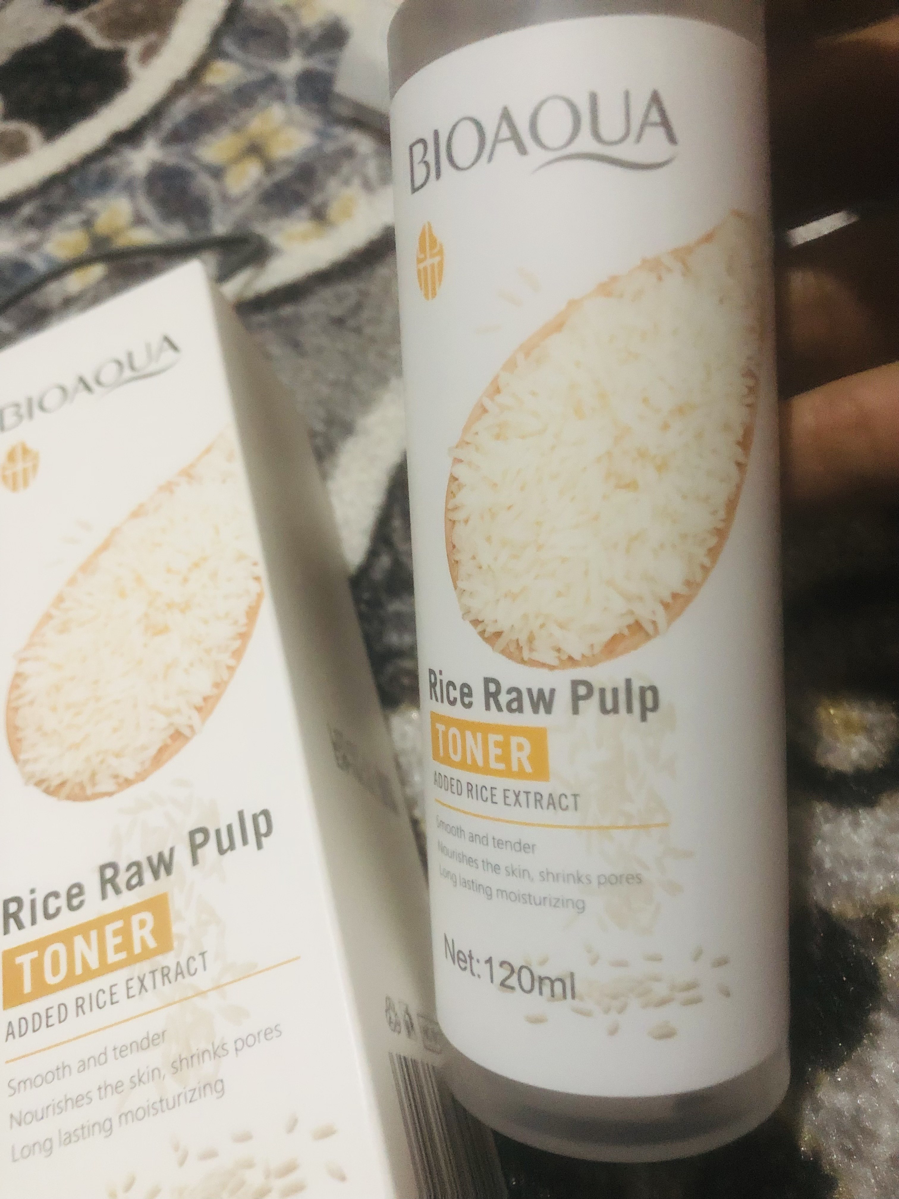 Увлажняющий тонер для лица Bioaqua Rice RAW Pulp, с экстрактом белого риса, 120 мл
