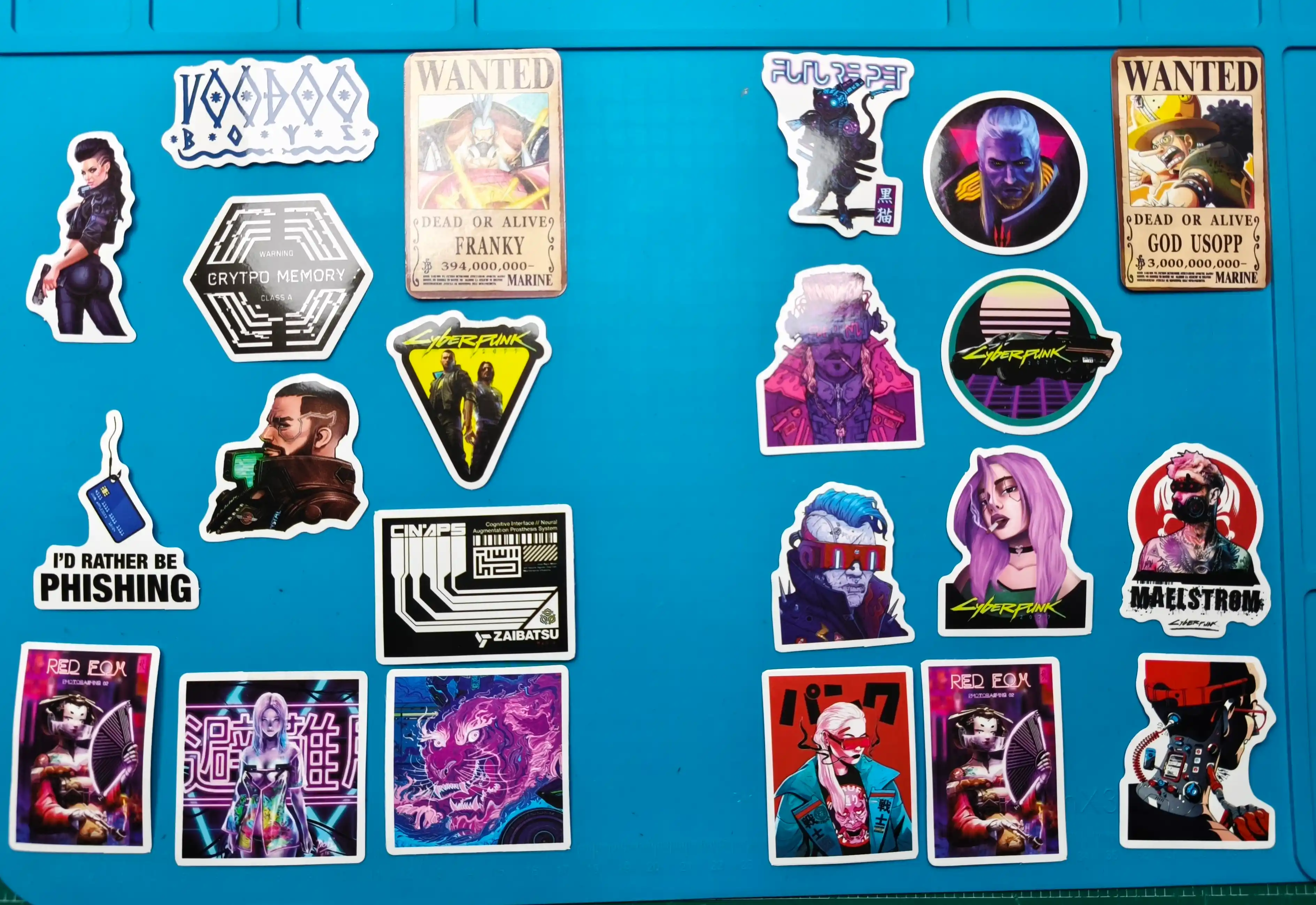Stikerlar Cyberpunk 2077 / Cyberpunk / 10 ta tasodifiy stiker