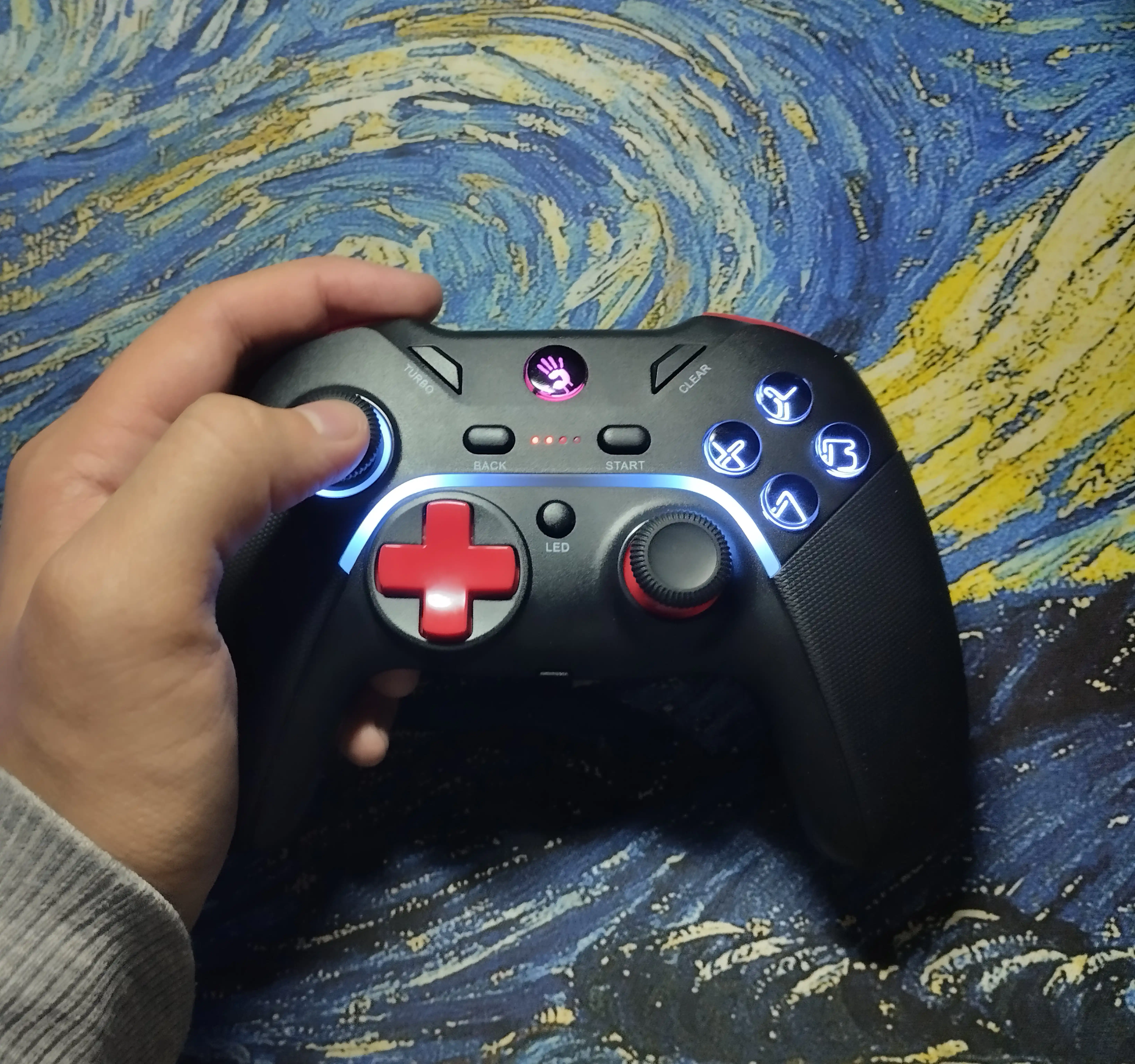 Simsiz geympad A4TECH Bloody GPW70 Sports, qora Joystik