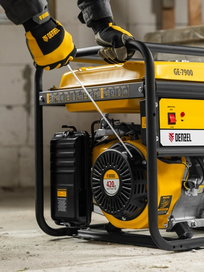 Generator DENZEL GE-7900, benzin, 6,5 kVt, 230 V, qo'lda ishga tushirish, 94638
