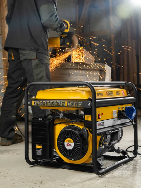 Generator DENZEL GE-7900, benzin, 6,5 kVt, 230 V, qo'lda ishga tushirish, 94638