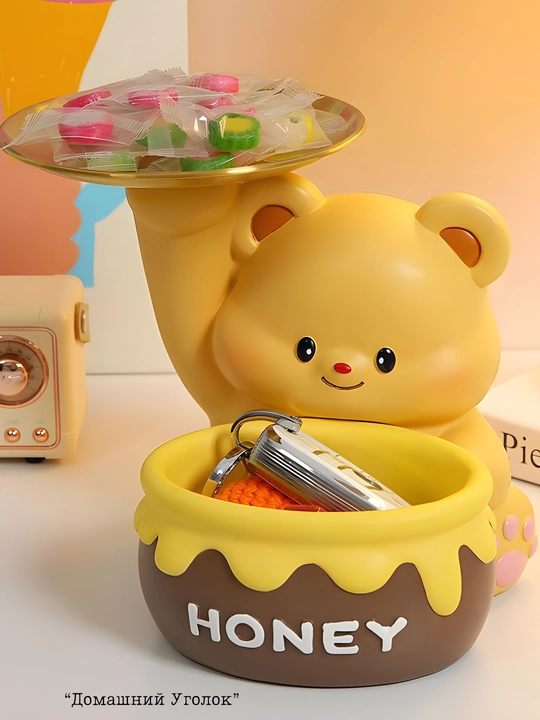 Органайзер мишка с подносом и банкой "HONEY"