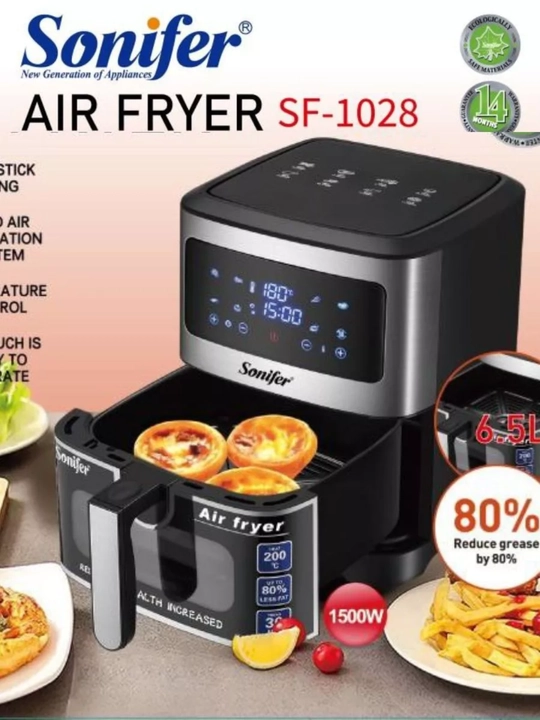 Aerofriturnitsa Sonifer SF-1028 – 6.5 L, tejamkor, sog‘lom pishirish uchun ideal