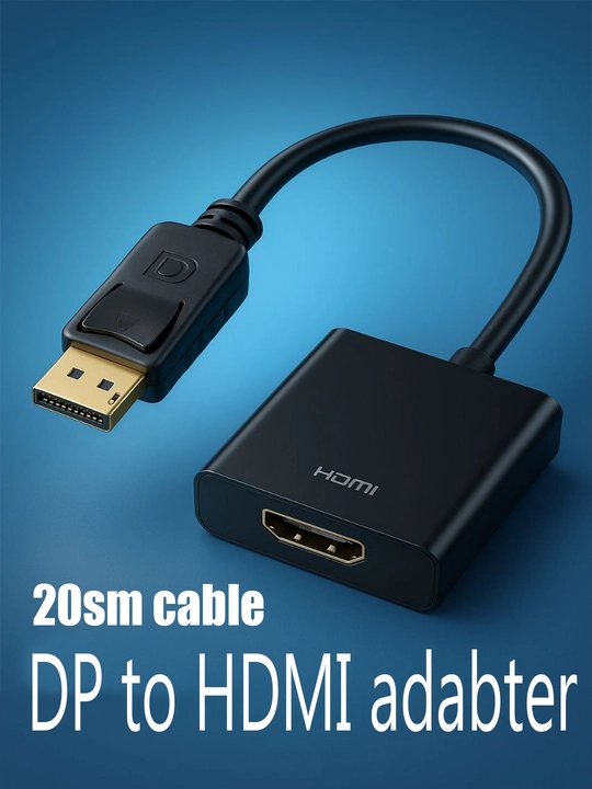 Адаптер DisplayPort- HDMI 4K и кабель 1.5 м: передача видео и звука - 