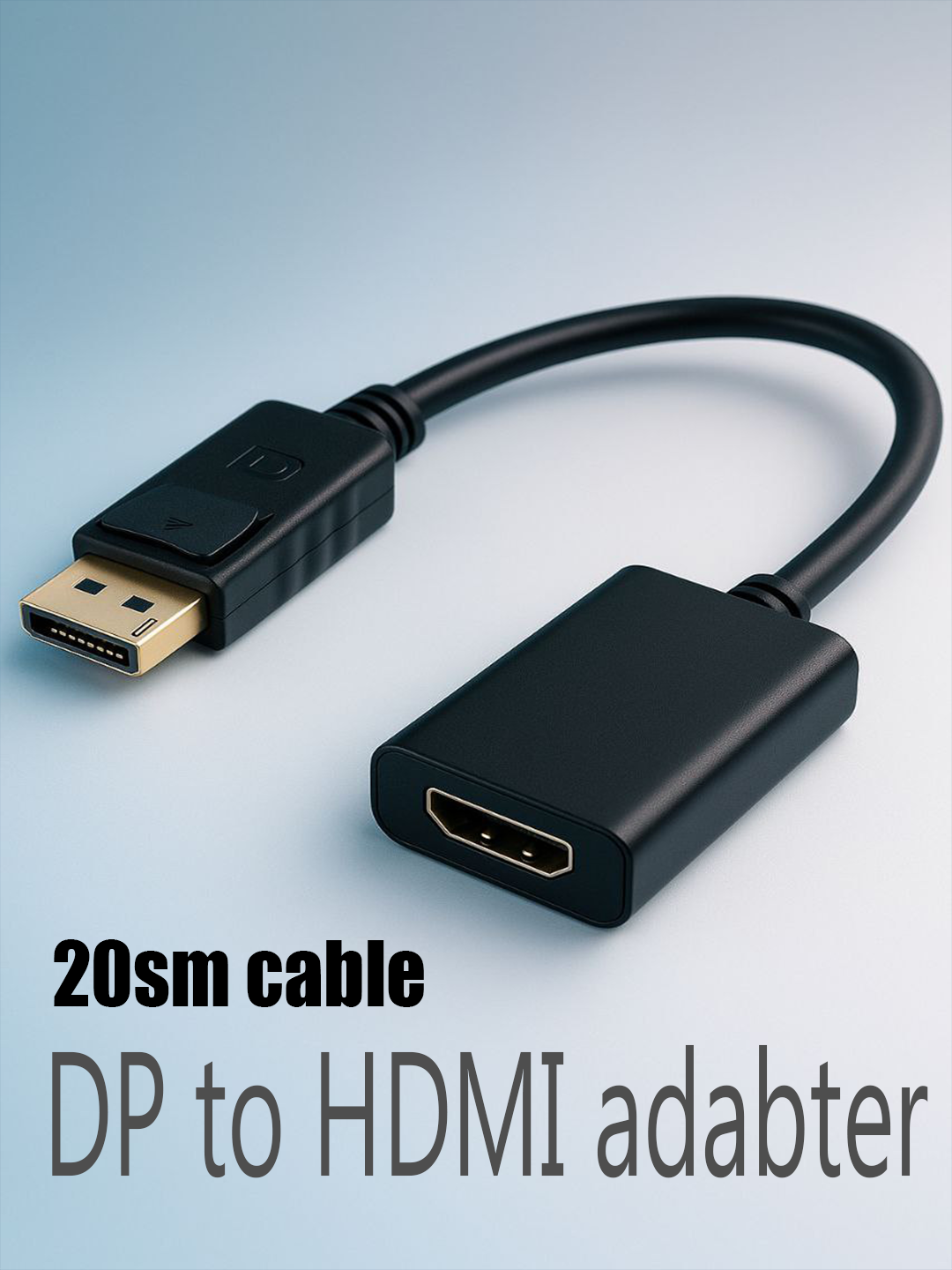 Адаптер DisplayPort- HDMI 4K и кабель 1.5 м: передача видео и звука - 