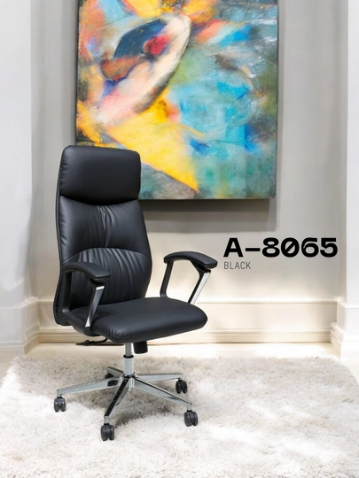Кресло для офиса и дома, из эко кожи, поворот 360°, механизм качания — ALLITEM-ENERGYCHAIRS-УГОЛЬН